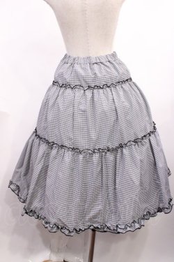 画像2: m petit by misako / NINA'S RVパニエスカート M ブラック/ブラックギンガムリバーシブル H-25-12-14-009-LO-SK-NS-ZH