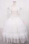 Chalmiere / ドットチュールエプロン M ホワイト H-25-12-14-011-LO-OP-NS-ZH