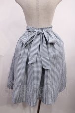 画像2: Fi.n.t / ギンガムチェックギャザースカート Free サックス H-25-12-14-016-CA-SK-NS-ZH (2)