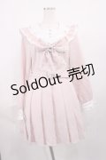 DearMyLove / ハートビジューリボンレース学園ワンピース M ピンク H-25-12-14-017-EL-OP-NS-ZH