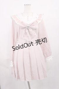 DearMyLove / ハートビジューリボンレース学園ワンピース M ピンク H-25-12-14-017-EL-OP-NS-ZH