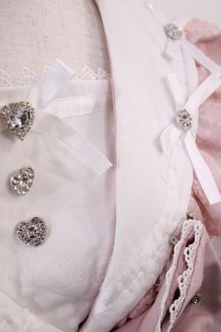 画像3: DearMyLove / ハートビジューリボンレース学園ワンピース M ピンク H-25-12-14-017-EL-OP-NS-ZH