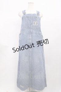 PINK HOUSE / ワッペンデニムジャンパースカート FREE ブルー H-25-12-14-022-LO-OP-NS-ZH