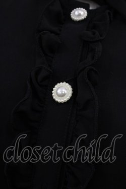 画像3: DearMyLove / フリルボウタイリボンシフォンブラウス LL ブラック H-25-12-14-025-EL-BL-NS-ZH