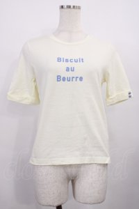 Fi.n.t / Biscuit au Beurre Tシャツ Free アイボリー H-25-12-14-026-CA-TS-NS-ZH