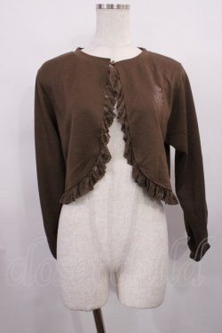 画像1: m petit by misako / MSKバラBフリルボレロ M ブラウン H-25-12-14-027-LO-TO-NS-ZH