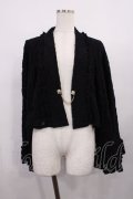 axes femme / 起毛レース姫袖風ボレロ Free ブラック H-25-12-14-028-AX-TO-NS-ZH