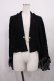 画像1: axes femme / 起毛レース姫袖風ボレロ Free ブラック H-25-12-14-028-AX-TO-NS-ZH (1)
