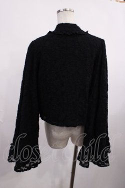 画像2: axes femme / 起毛レース姫袖風ボレロ Free ブラック H-25-12-14-028-AX-TO-NS-ZH