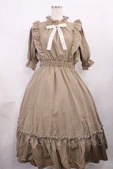 m petit by misako / NINA'SコラボAMハイショクメローワンピース M ベージュ H-25-12-14-003-LO-OP-NS-ZH