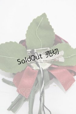 画像3: Innocent World / 5輪ミニバラ コサージュ&クリップ  ボルドー H-25-12-16-1004-IW-AC-NS-ZH