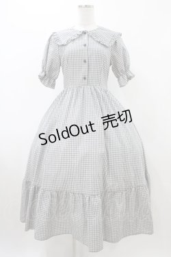 画像1: m petit by misako / AM*ギンガムCHKワンピース S グレー H-25-12-16-1035-LO-OP-NS-ZH