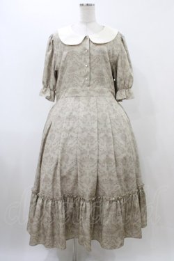 画像1: m petit by misako / NINA’Sコラボトワルドジュイワンピース LL ベージュ H-25-12-16-1036-LO-OP-NS-ZH