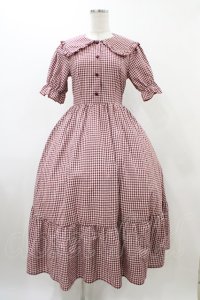 m petit by misako / AM*ギンガムCHKワンピース S レッド H-25-12-16-1037-LO-OP-NS-ZH