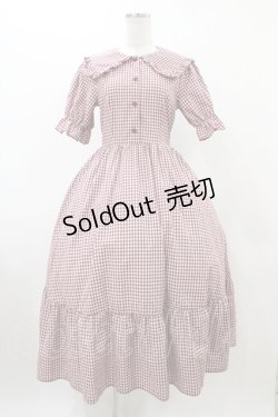画像1: m petit by misako / AM*ギンガムCHKワンピース S レッド H-25-12-16-1037-LO-OP-NS-ZH