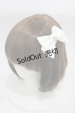 画像1: Amavel / ビジューリボン2wayブローチ  ホワイト H-25-12-16-1005-CA-AC-NS-ZH