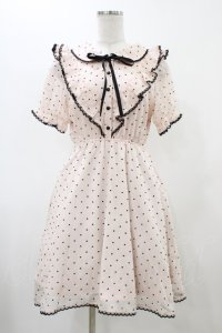 Honey Cinnamon / ハートドットワンピース Free ピンク H-25-12-16-1039-LO-OP-NS-ZH