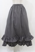FLC / MINA*ティアードスカート L グレー H-25-12-16-1040-0-SK-NS-ZH