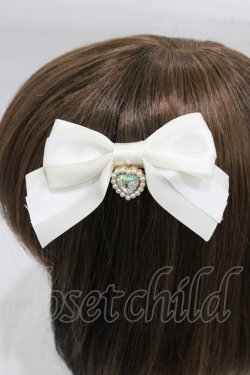 画像2: Amavel / ビジューリボン2wayブローチ  ホワイト H-25-12-16-1005-CA-AC-NS-ZH