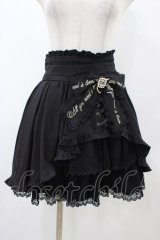 LIZ LISA / サイドカシュクールメッセージスカート Free ブラック H-25-12-16-1045-LO-SK-NS-ZH