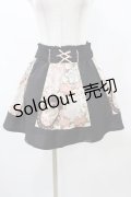 Ank Rouge / 花柄スカート M ブラック H-25-12-16-1048-CA-SK-NS-ZH