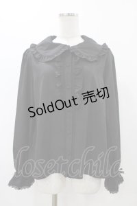 m petit by misako / AM マルエリフリルブラウス L ブラック H-25-12-16-1054-LO-BL-NS-ZH