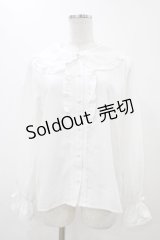 m petit by misako / AM マルエリフリルブラウス L ホワイト H-25-12-16-1056-LO-BL-NS-ZH