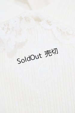 画像3: Honey Cinnamon / ハート刺繍トップス Free オフ H-25-12-16-1057-LO-TO-NS-ZH