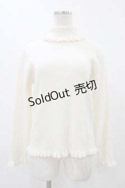 画像1: m petit by misako / サンリオキャラクターズコラボ シナモロール ニットプルオーバー LL オフ H-25-12-16-1058-LO-TO-NS-ZH