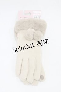 m petit by misako / AMポンポンツキグローブ  ベージュ H-25-12-16-1009-LO-ZA-NS-ZH