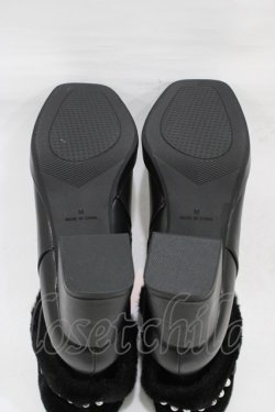 画像3: Maison de FLEUR / パールリボンファーブーツ M:23.5cm ブラック H-25-12-16-1001-LO-SH-NS-ZH