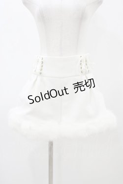 画像1: LIZ LISA / 裾ファーショートパンツ Free ホワイト H-25-12-16-1019-LO-PA-NS-ZH