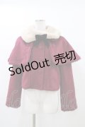 axes femme kawaii / ケープ付ショートコート M ワイン H-25-12-16-1022-AX-CO-NS-ZH