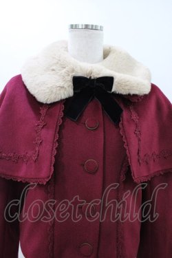画像4: axes femme kawaii / ケープ付ショートコート M ワイン H-25-12-16-1022-AX-CO-NS-ZH