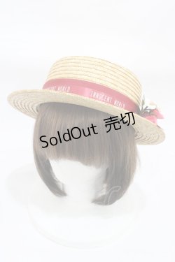 画像1: Innocent World / ストロベリーロゴリボンハット  ナチュラル H-25-12-16-1003-IW-AC-NS-ZH