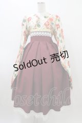 marcHenTica / 大和撫子袴風ワンピース 表記なし 生成り/ボルドー H-25-12-16-1023-LO-OP-NS-ZH