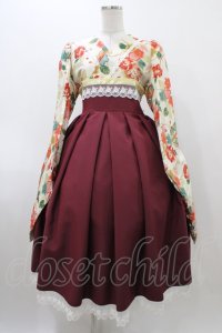 marcHenTica / 大和撫子袴風ワンピース 表記なし 生成り/ボルドー H-25-12-16-1023-LO-OP-NS-ZH