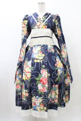 marcHenTica / 大和撫子ワンピース 表記なし ネイビー H-25-12-16-1024-LO-OP-NS-ZH