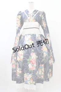 marcHenTica / 大和撫子ワンピース 表記なし ネイビー H-25-12-16-1024-LO-OP-NS-ZH