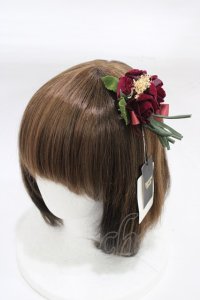 Innocent World / 5輪ミニバラ コサージュ&クリップ  ボルドー H-25-12-16-1004-IW-AC-NS-ZH