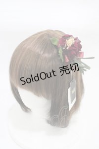 Innocent World / 5輪ミニバラ コサージュ&クリップ  ボルドー H-25-12-16-1004-IW-AC-NS-ZH