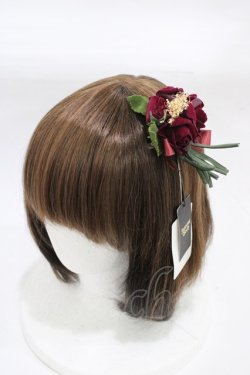 画像1: Innocent World / 5輪ミニバラ コサージュ&クリップ  ボルドー H-25-12-16-1004-IW-AC-NS-ZH