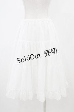 画像2: Victorian maiden / ボリュームシフォンフリルペチコートスカート Free ホワイト H-25-12-16-1027-CL-SK-NS-ZH