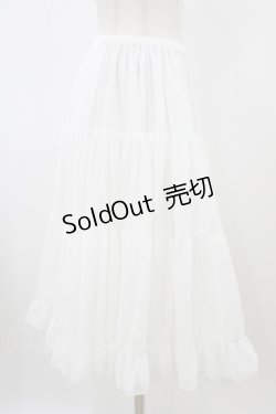 画像3: Victorian maiden / ボリュームシフォンフリルペチコートスカート Free ホワイト H-25-12-16-1027-CL-SK-NS-ZH