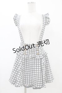 LIZ LISA / ギンガムツイードサスペンダー付スカパン Free ブラック H-25-12-16-1028-LO-PA-NS-ZH