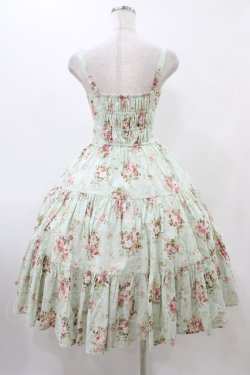 画像2: K211148 / 薔薇柄タックジャンパースカート Free ミント H-25-12-16-1029-0-OP-NS-ZH