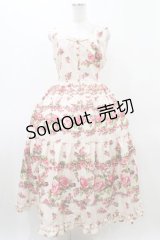 ANGELIQUE ROSA / ローズプリントジャンパースカート Free ピンク H-25-12-16-1030-LO-OP-NS-ZH