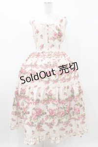 ANGELIQUE ROSA / ローズプリントジャンパースカート Free ピンク H-25-12-16-1030-LO-OP-NS-ZH