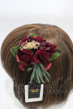 画像2: Innocent World / 5輪ミニバラ コサージュ&クリップ  ボルドー H-25-12-16-1004-IW-AC-NS-ZH