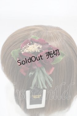 画像2: Innocent World / 5輪ミニバラ コサージュ&クリップ  ボルドー H-25-12-16-1004-IW-AC-NS-ZH